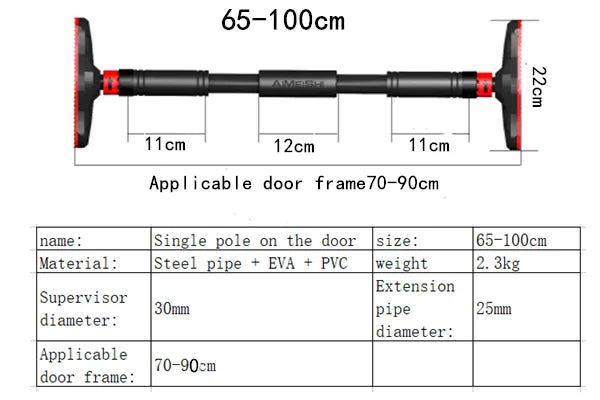 Adjustable Steel Pull-Up & Sit-Up Bar