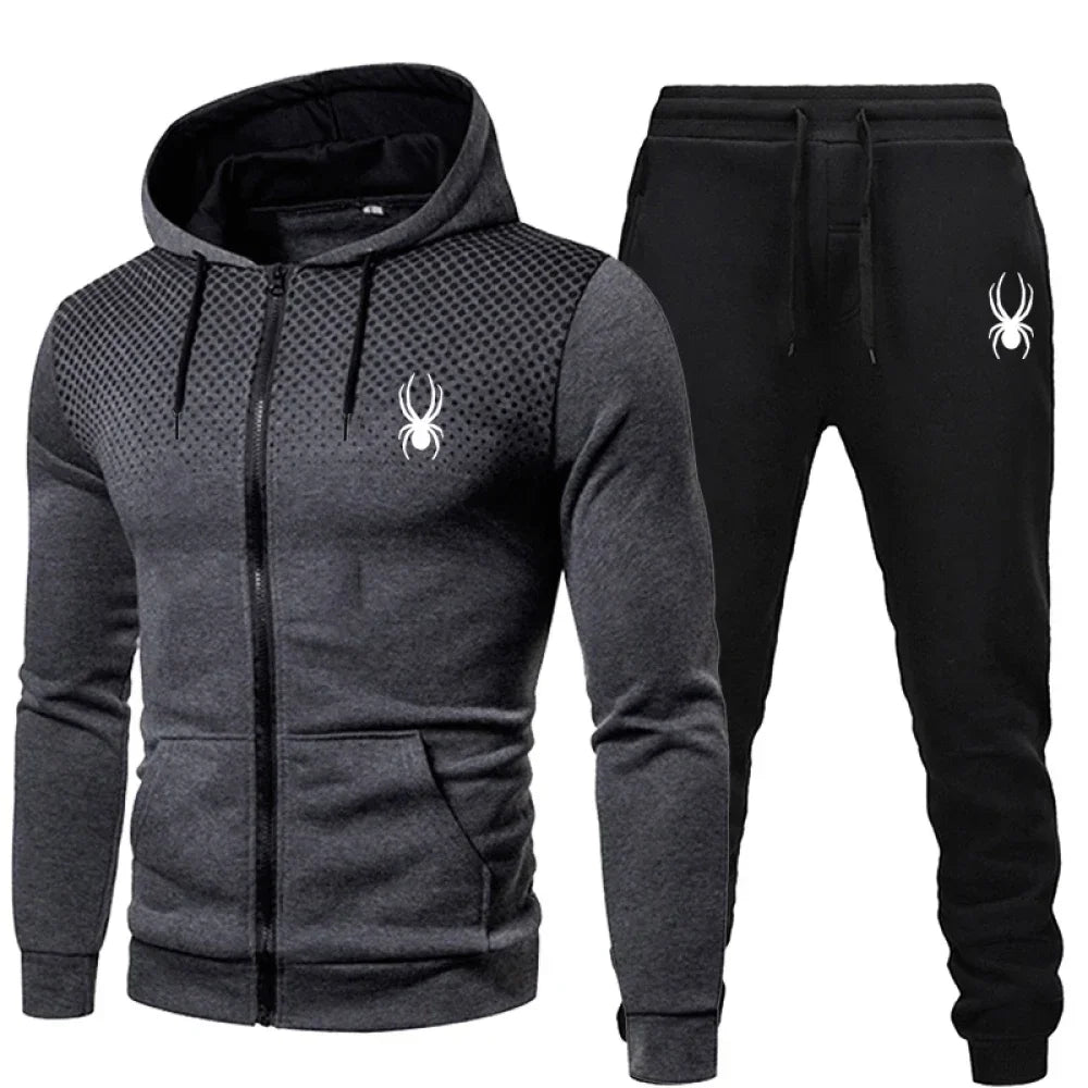 Men's Hooded Zip Jogger Tracksuit