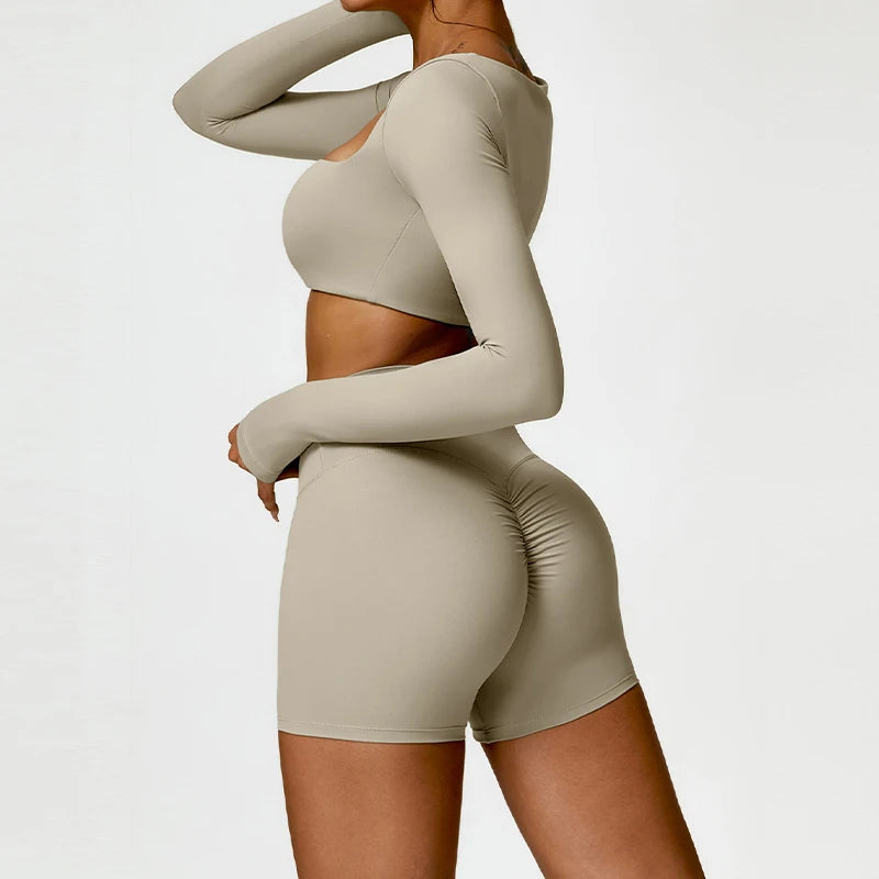 2-Peace Long Sleeve Yoga Suit
