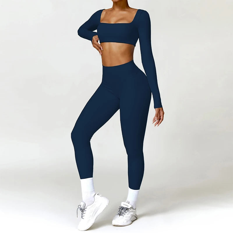 2-Peace Long Sleeve Yoga Suit