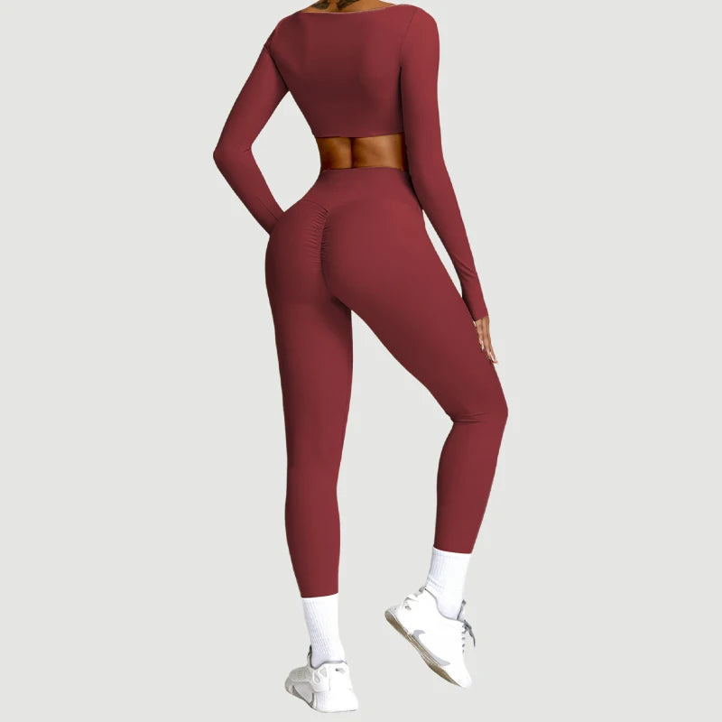 2-Peace Long Sleeve Yoga Suit
