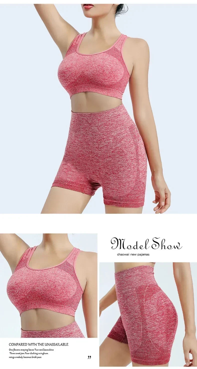 Seamless Yoga Bra & Shorts Set
