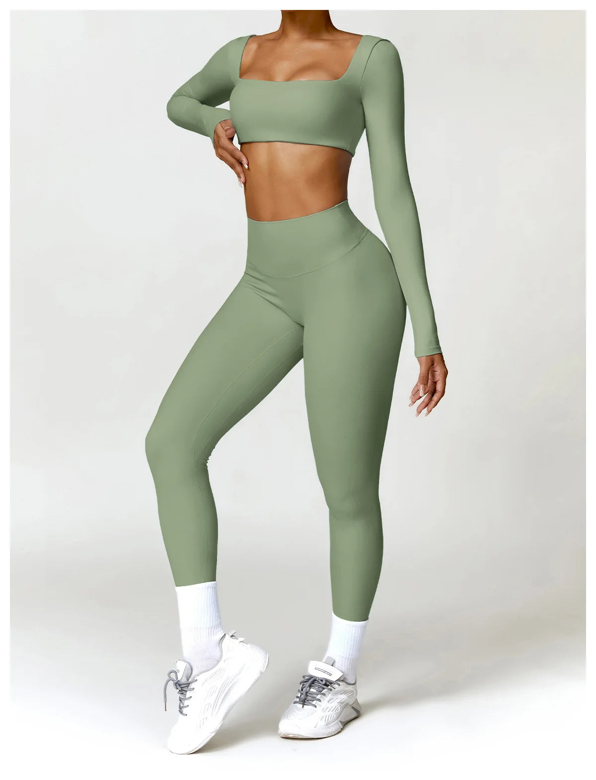 2-Peace Long Sleeve Yoga Suit