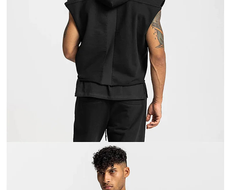 Sleeveless Hooded Tee