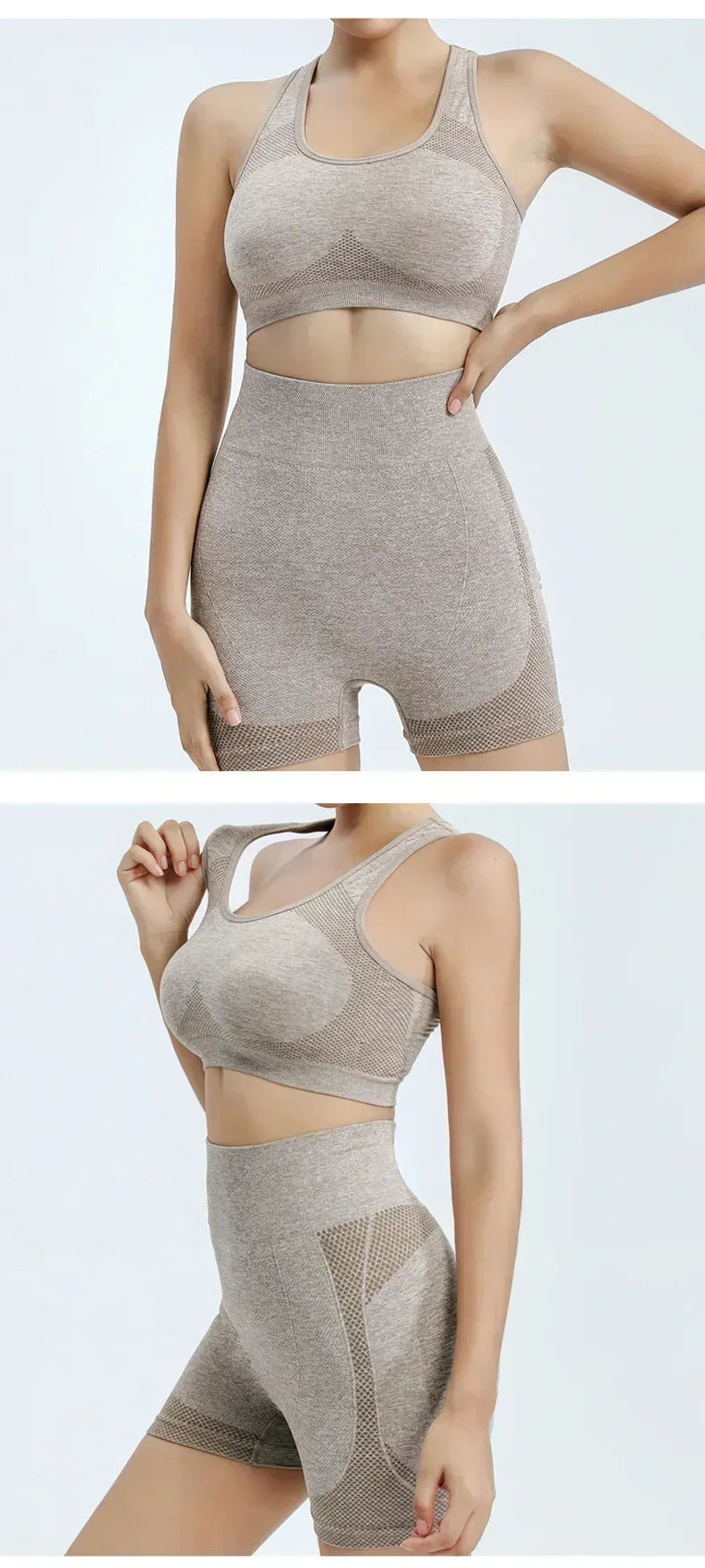 Seamless Yoga Bra & Shorts Set