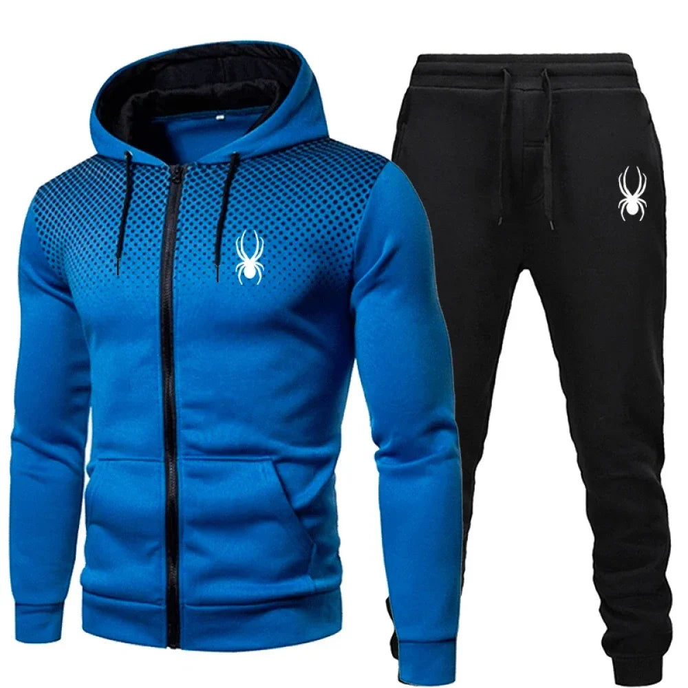 Men's Hooded Zip Jogger Tracksuit