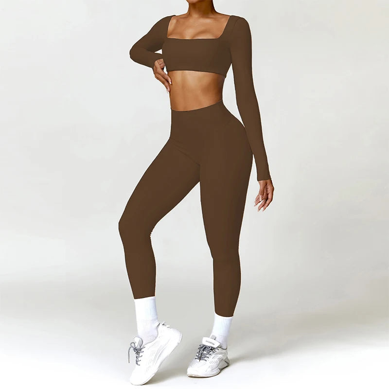 2-Peace Long Sleeve Yoga Suit
