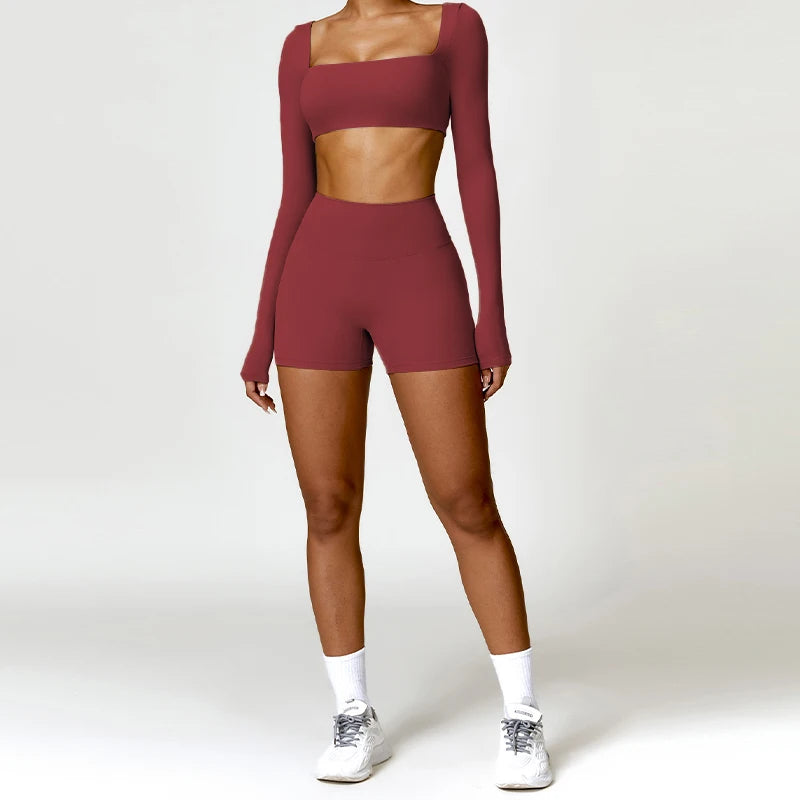 2-Peace Long Sleeve Yoga Suit