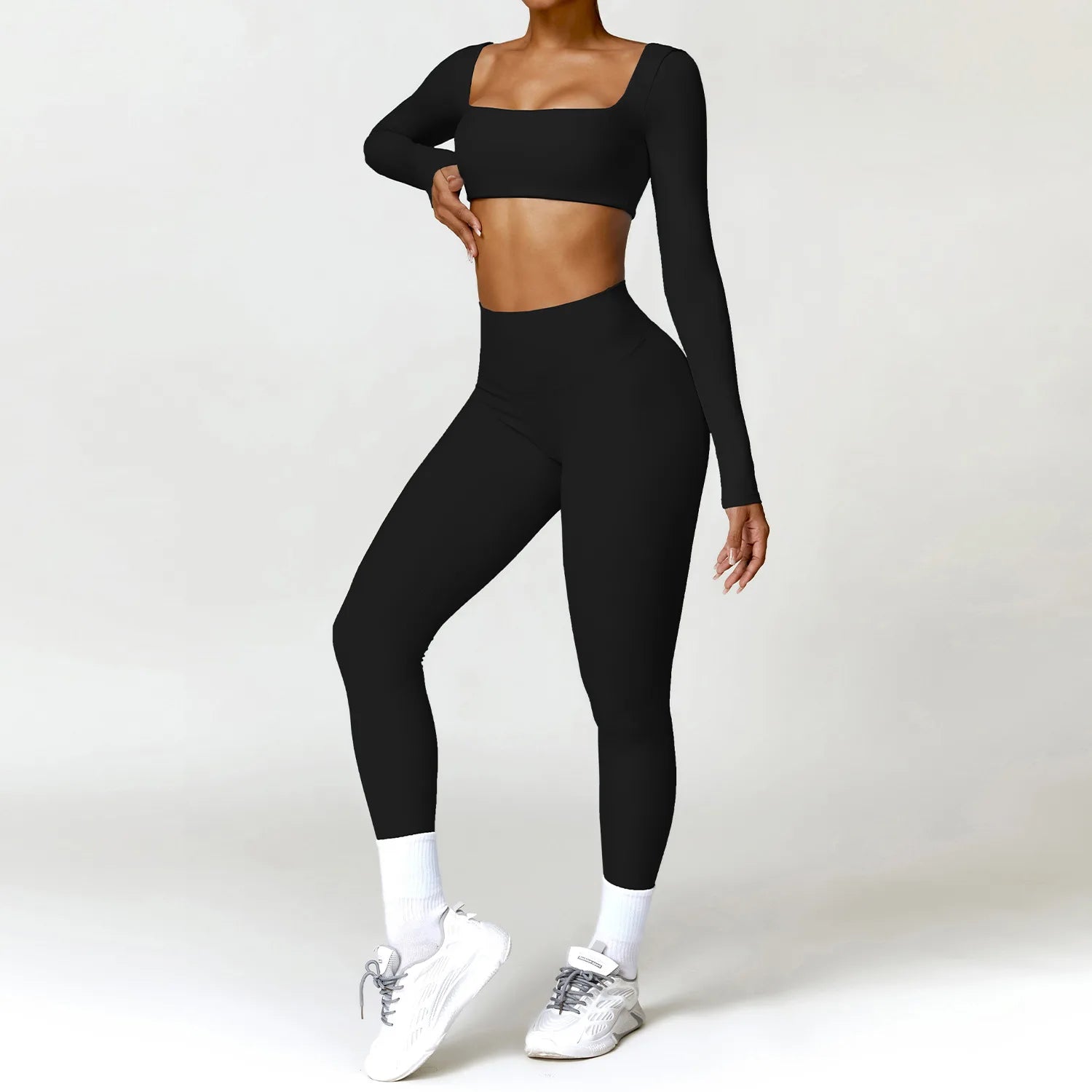 2-Peace Long Sleeve Yoga Suit