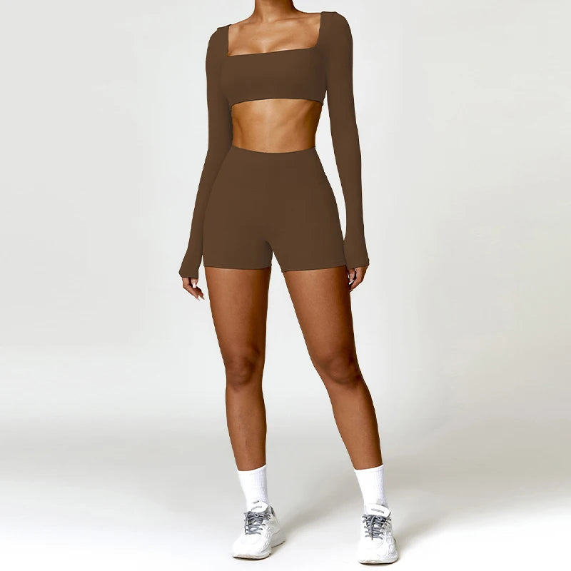 2-Peace Long Sleeve Yoga Suit