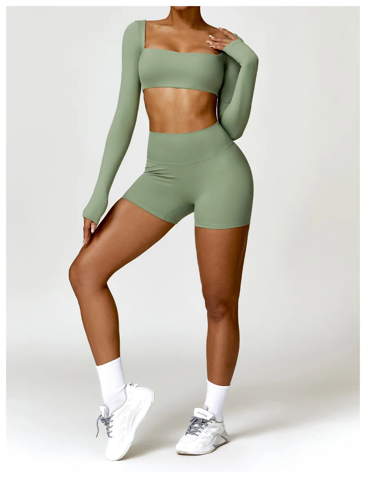 2-Peace Long Sleeve Yoga Suit