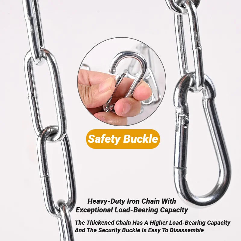 Thicken Weight Lifting Belt With Chain Dipping For Pull Up Chin Kettlebell Barbell Fitness Bodybuilding Gym Back Strength