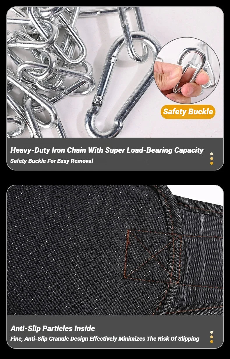 Thicken Weight Lifting Belt With Chain Dipping For Pull Up Chin Kettlebell Barbell Fitness Bodybuilding Gym Back Strength