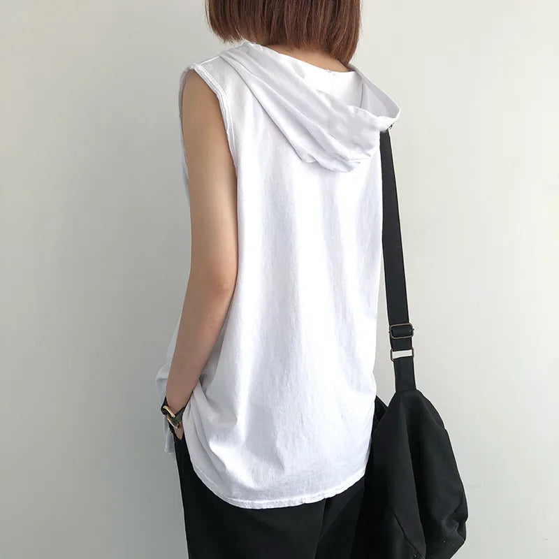 Sleeveless Hooded Tee