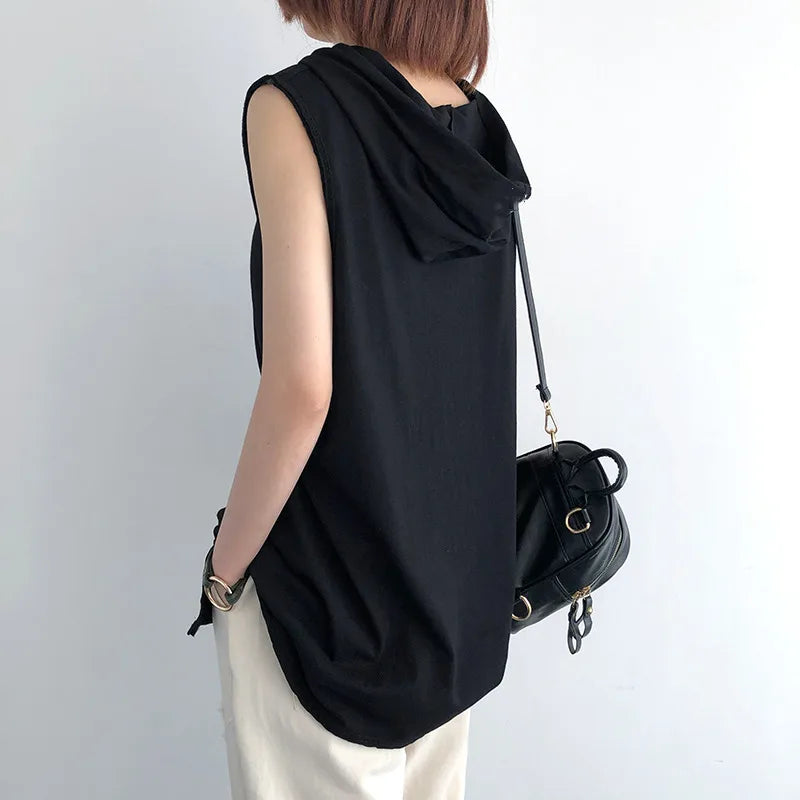 Sleeveless Hooded Tee
