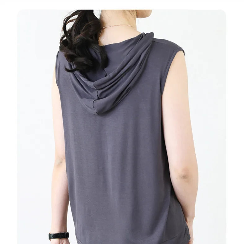 Sleeveless Hooded Tee